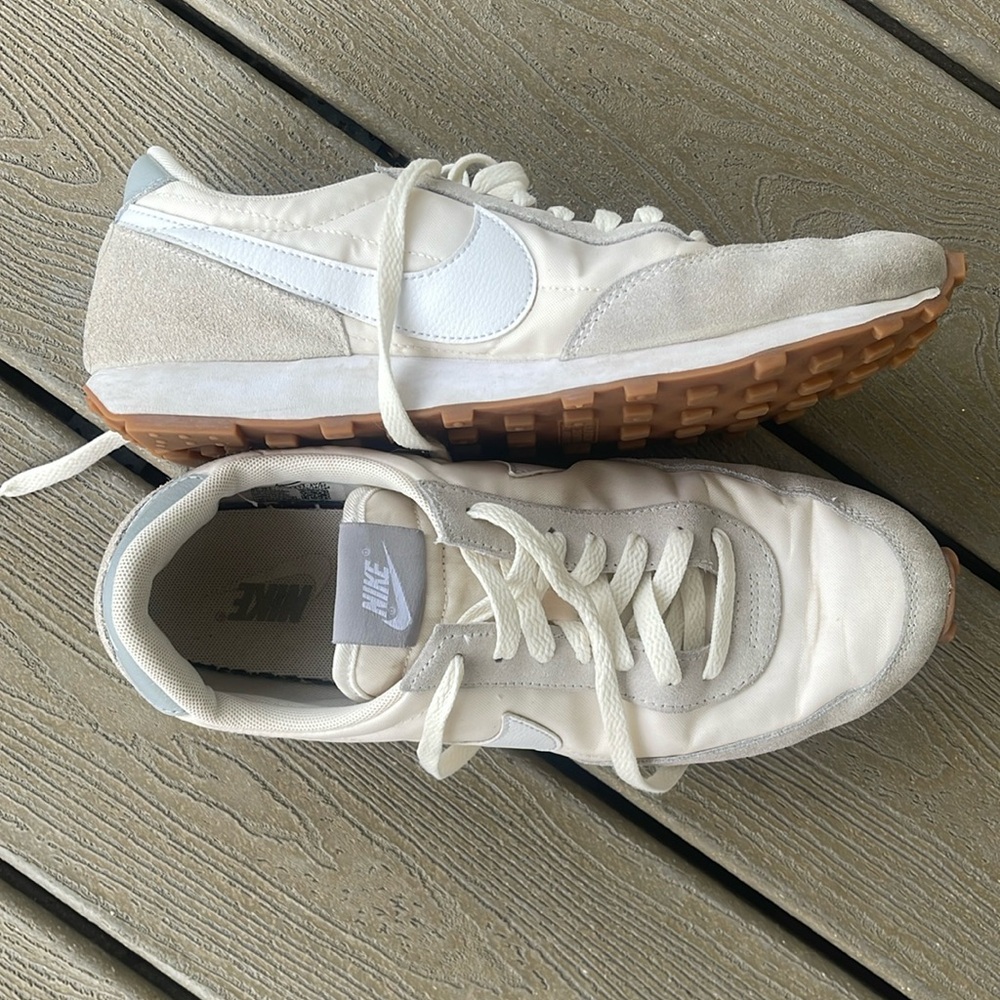 White and Grey Nikes Sneakers